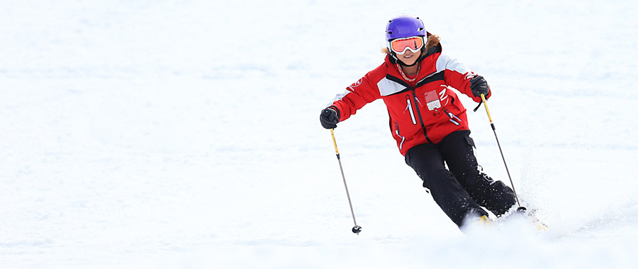 skiing kid