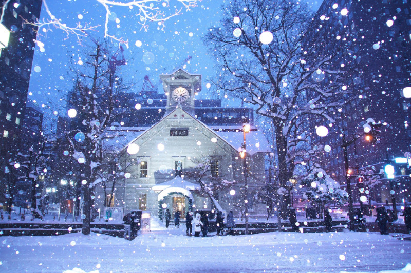 雪の時計台