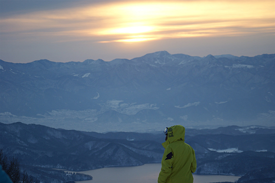 Sunset as seen from Myoko Suginohara Snow Resort