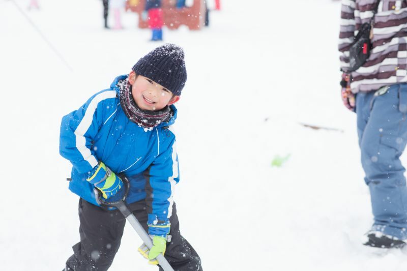 Playing in the snow