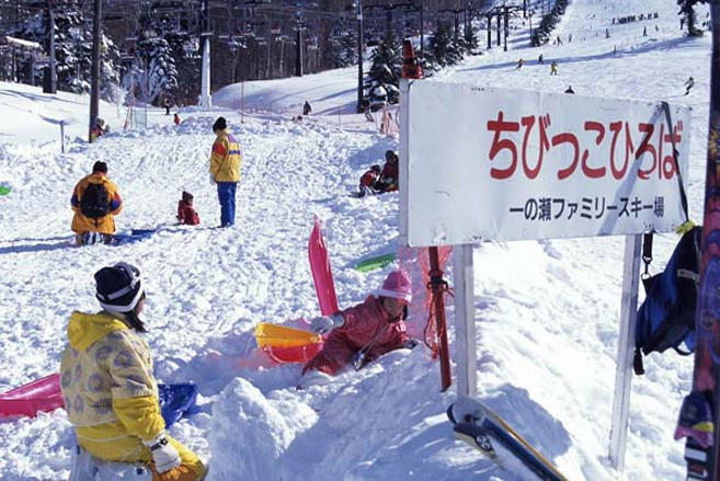 The childrens’ area at Shigakogen Ski Area