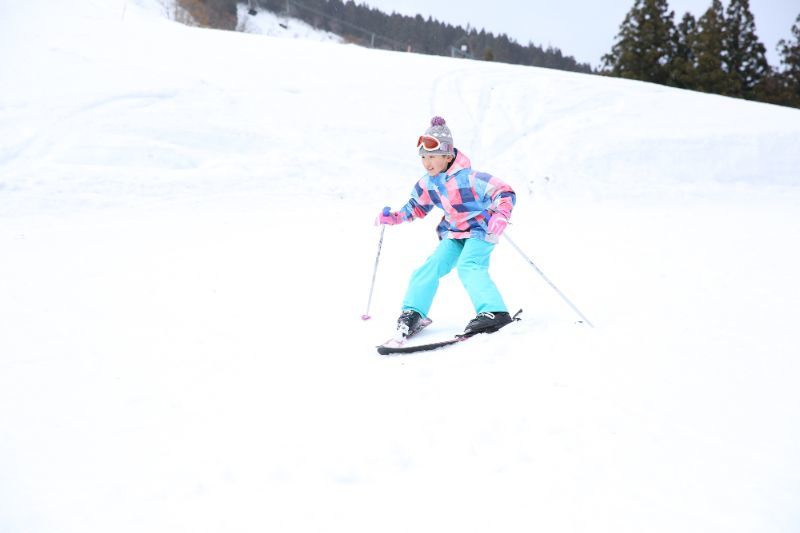 Child skiing