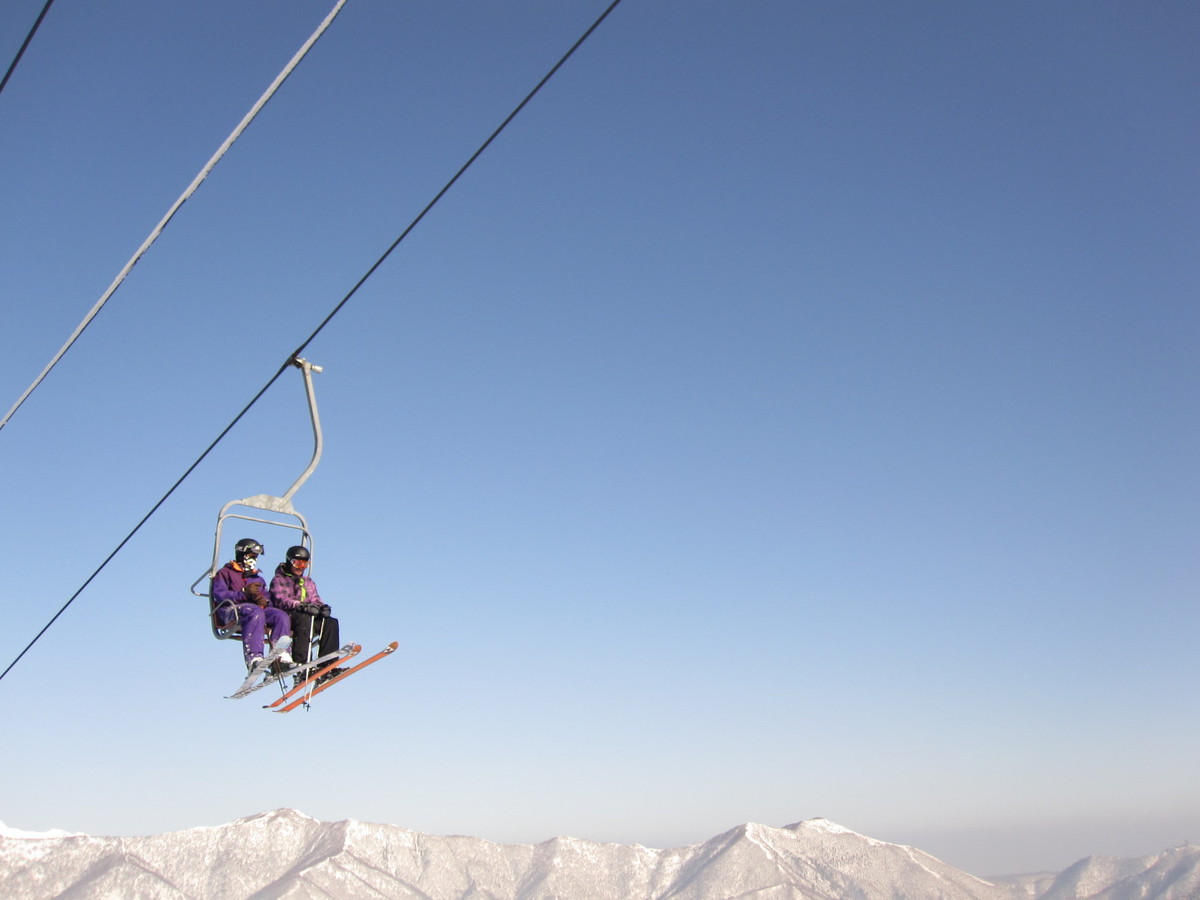 Ski resort ski lifts