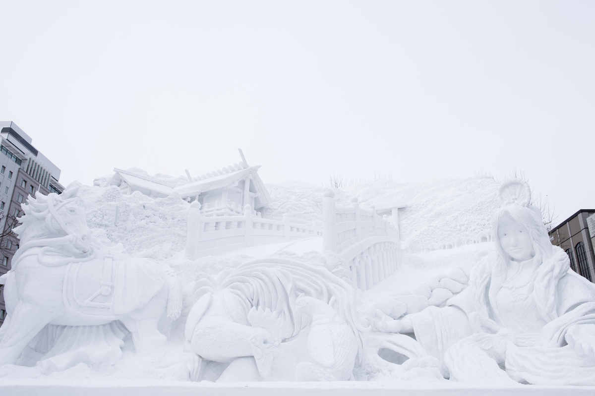 札幌雪祭的雪雕