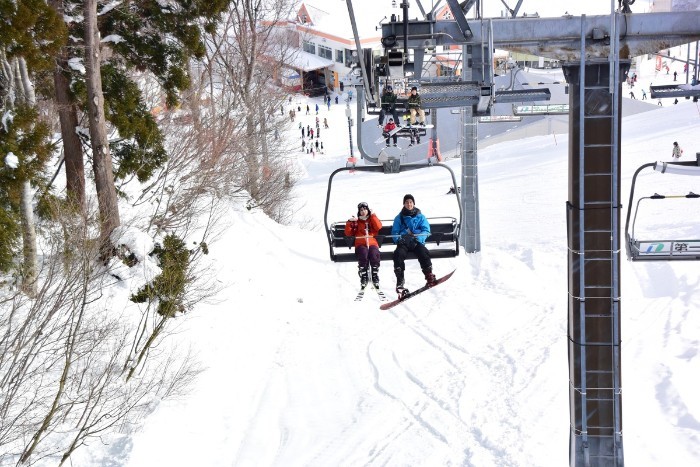 Riding the lift